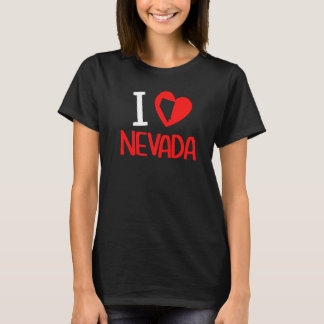 Ik hou van Nevada Usa Staat Amerika Reizen Nevadan T-shirt
