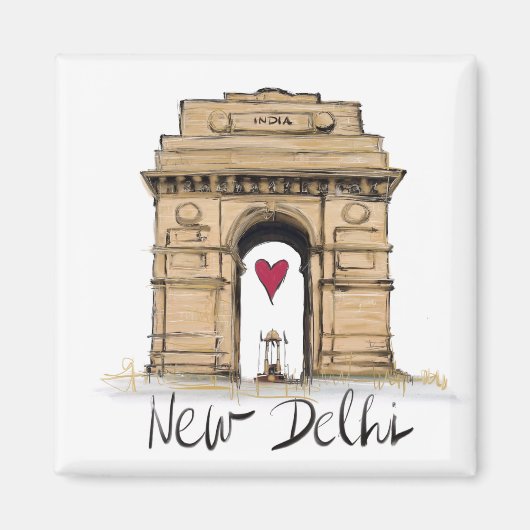 Ik hou van New Delhi Magneet (Voorkant)