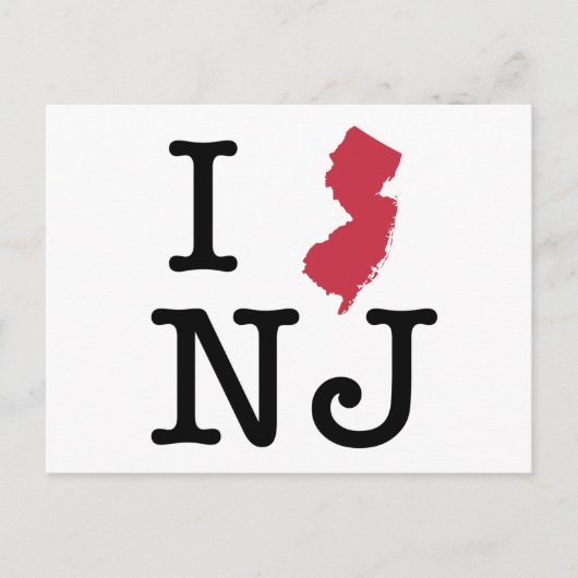 Ik hou van New Jersey Briefkaart (Voorkant)