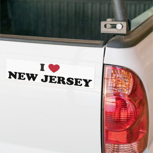 Ik hou van New Jersey Bumpersticker (Op Truck)