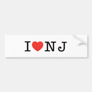 Ik hou van New Jersey Bumpersticker
