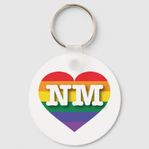 Ik hou van New Mexico Rainbow Heart Sleutelhanger