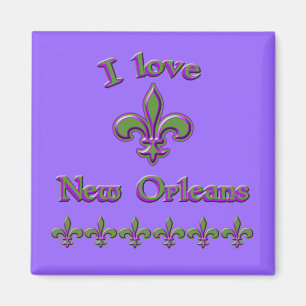 Ik hou van New Orleans T-shirten, Mokken, Buttonne Magneet