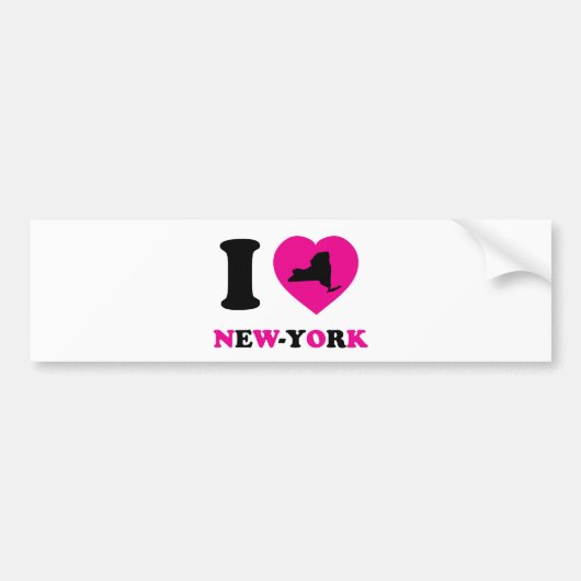 Ik hou van New York Bumpersticker (Voorkant)