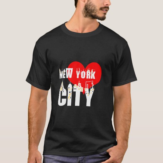Ik hou van New York City mooi T-shirt (Voorkant)