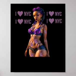 Ik hou van New York City (vanwege de meisjes) Poster