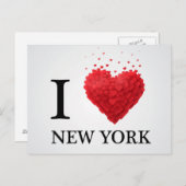 Ik hou van New York Hearts Briefkaart (Voorkant / Achterkant)