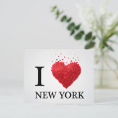 Ik hou van New York Hearts Briefkaart (Staand voorkant)
