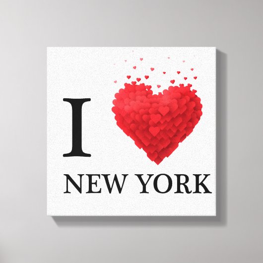 Ik hou van New York Hearts Canvas Afdruk (Voorkant)