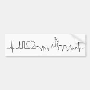 Ik hou van New York in een uitzonderlijke stijl Bumpersticker