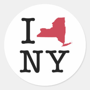 Ik hou van New York Ronde Sticker