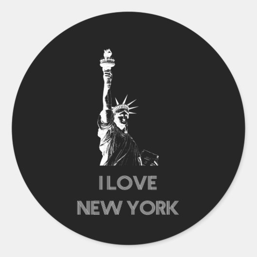 Ik hou van New York Ronde Sticker (Voorkant)