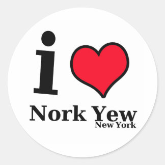 Ik hou van NEWYORK Ronde Sticker