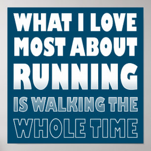 Ik Hou Van Niet Hardlopen Grappig Poster Bord