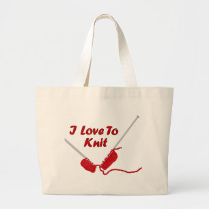 Ik hou van nieten grote tote bag