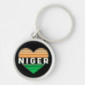 Ik hou van Niger, Nigerese hart Sleutelhanger (Voorkant)