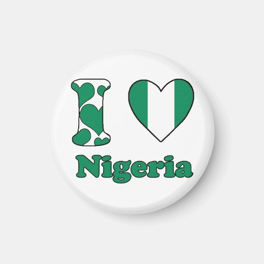 Ik hou van Nigeria magnet Magneet (Voorkant)