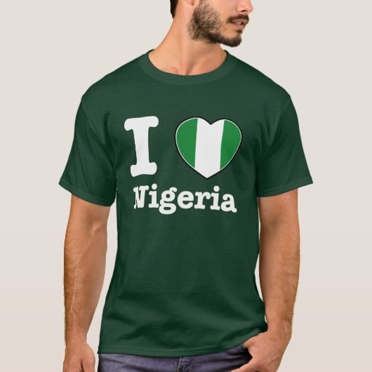 ik hou van nigeria t-shirt (Voorkant)