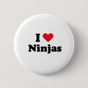 Ik hou van ninjas ronde button 5,7 cm