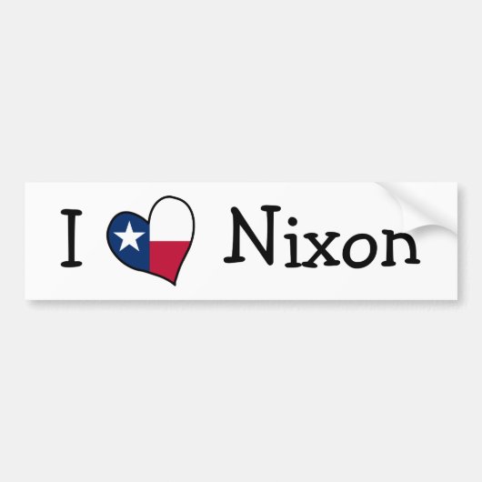 Ik hou van Nixon Bumpersticker (Voorkant)