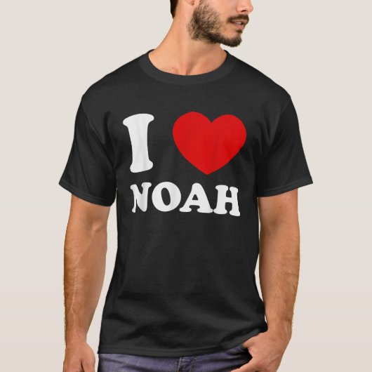 Ik hou van Noah I Heart Noah Funny Noah T-shirt (Voorkant)