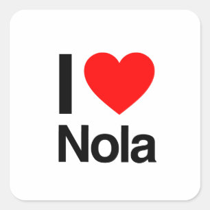 ik hou van nola vierkante sticker