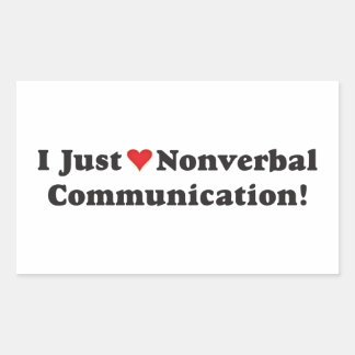 Ik hou van non-verbale communicatie! rechthoekige sticker