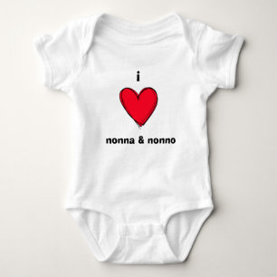 ik hou van nonna en non oma en grandpa baby romper