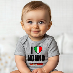IK HOU VAN NONNO Gepersonaliseerd Italiaans Opa Ca Romper