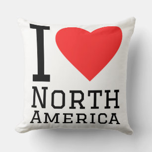 Ik hou van Noord-Amerika Kussen