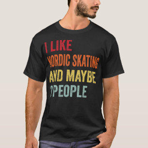 Ik hou van Noords schaatsen, misschien 3 mensen T-shirt