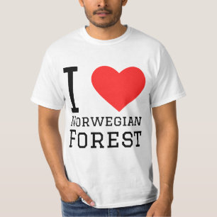 Ik hou van Noorse bos T-shirt