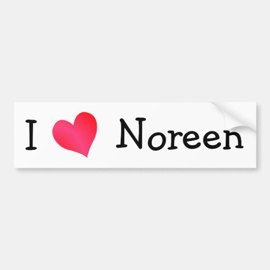 Ik hou van Noreen Bumpersticker (Voorkant)