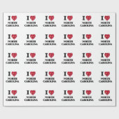 Ik hou van North Carolina Cadeaupapier (Vlak)