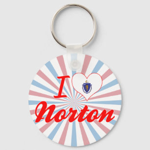 Ik hou van Norton, Massachusetts Sleutelhanger