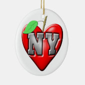 Ik hou van NY Keramisch Ornament (Rechts)