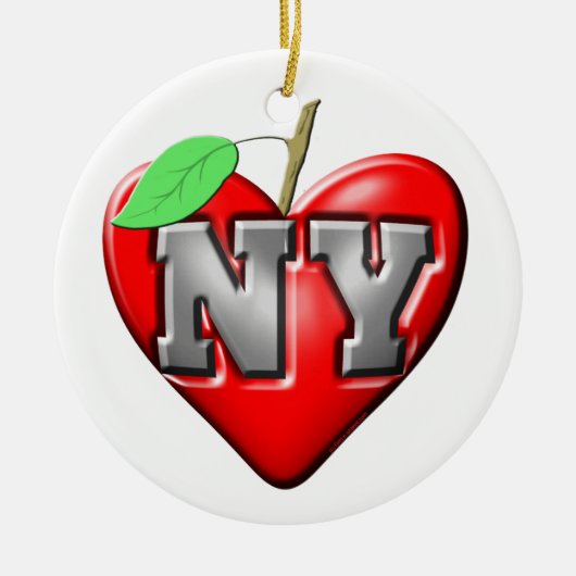 Ik hou van NY Keramisch Ornament (Voorkant)