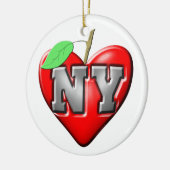 Ik hou van NY Keramisch Ornament (Links)