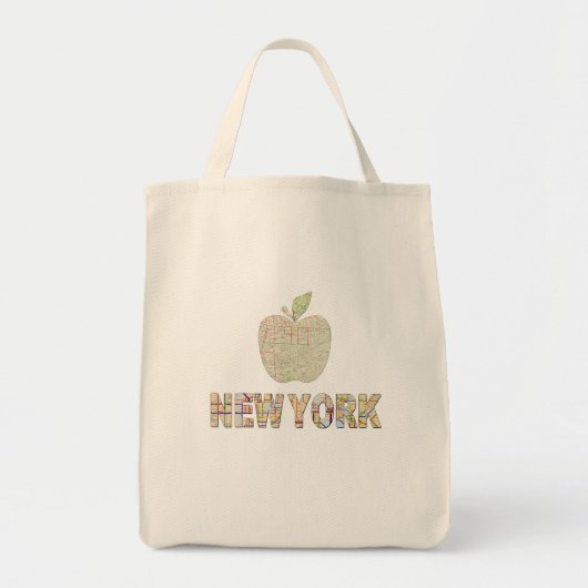 Ik hou van NY T Shirten New York stadsplattegrond Tote Bag (Voorkant)