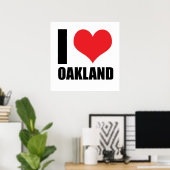 Ik hou van Oakland Poster (Thuiskantoor)