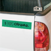 Ik "HOU VAN" OBAMA! Bumpersticker (Op Truck)