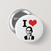 Ik hou van Obama Pin Ronde Button 5,7 Cm (Voorkant /achterkant)