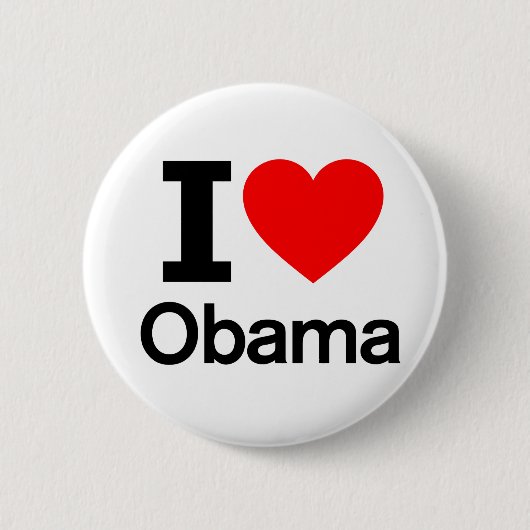 Ik hou van Obama Ronde Button 5,7 Cm (Voorkant)