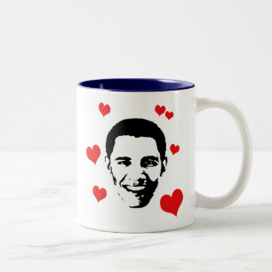 Ik hou van Obama Tweekleurige Koffiemok