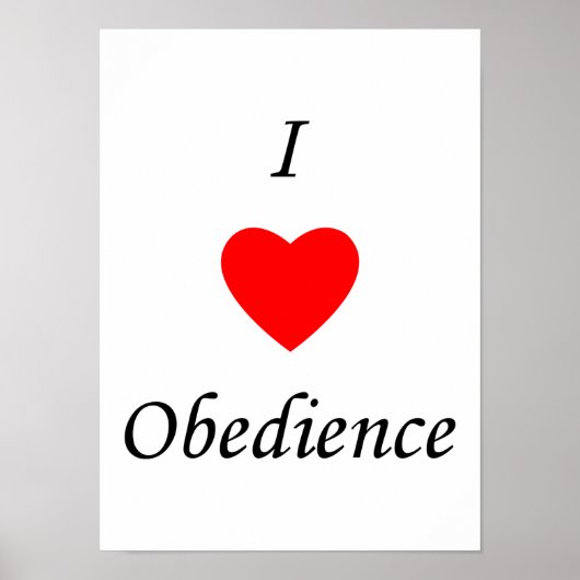Ik hou van Obedience Poster (Voorkant)