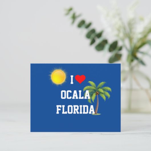 Ik hou van Ocala, Florida Briefkaart (Staand voorkant)