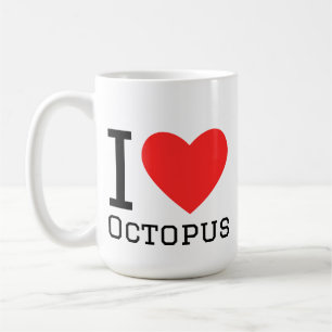 Ik hou van octopus koffiemok