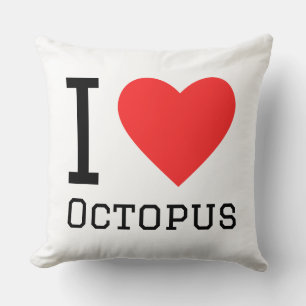 Ik hou van octopus kussen
