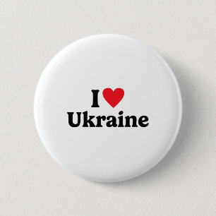 Ik hou van Oekraïne 1 Ronde Button 5,7 Cm