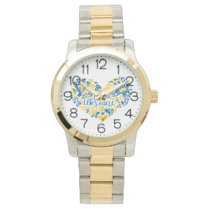 Ik hou van Oekraïne inspirerende quote hart Horloge